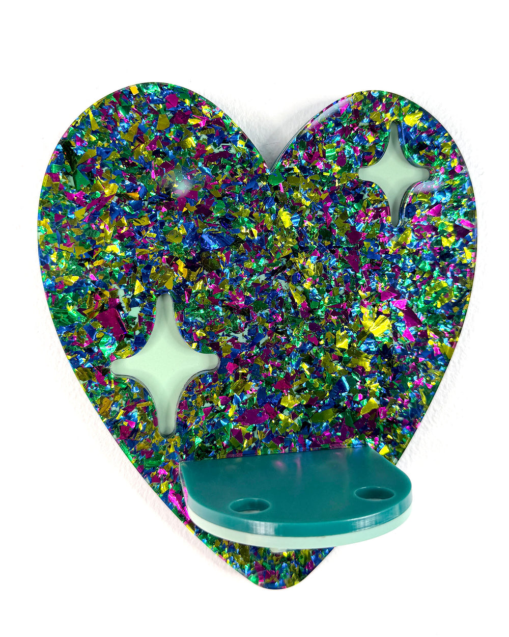 Heart Shelf (Green Chunky)