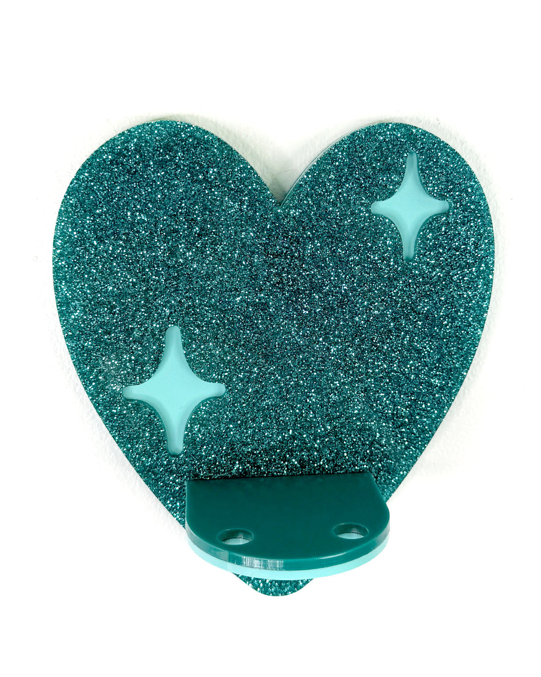 Heart Shelf (Green Glitter)