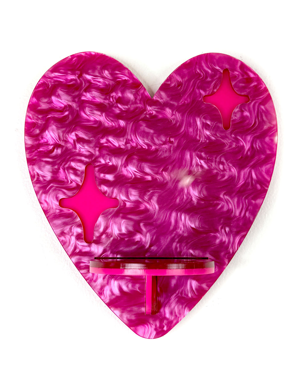 Heart Shelf (Pink Marble)