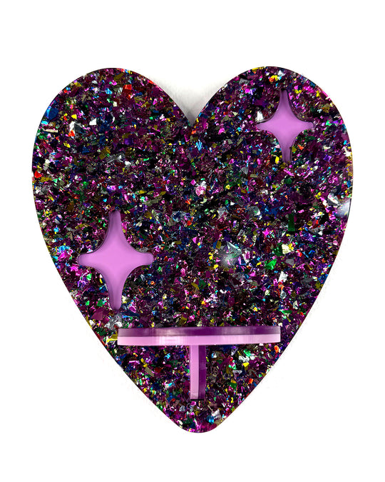 Heart Shelf (Purple Chunky)