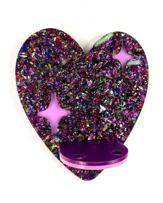 Heart Shelf (Purple Chunky)