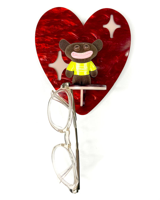 Heart Shelf (Red Marble)
