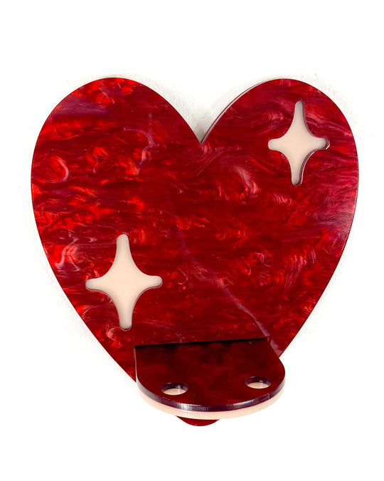 Heart Shelf (Red Marble)