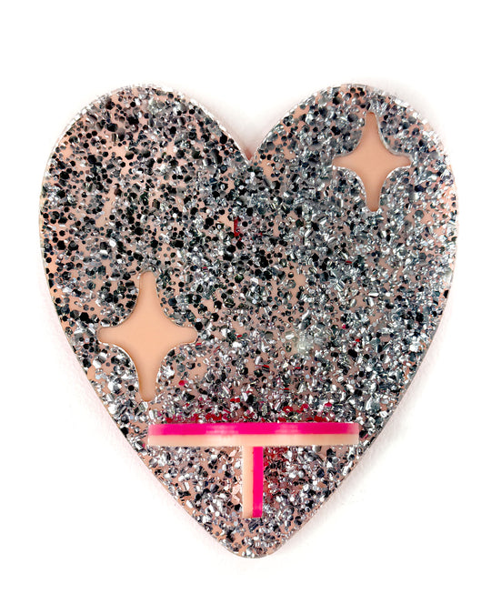 Heart Shelf (Silver Chunky)
