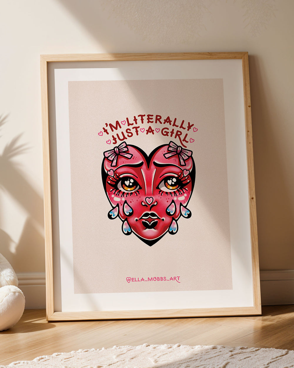 Literally Crying Heart Print