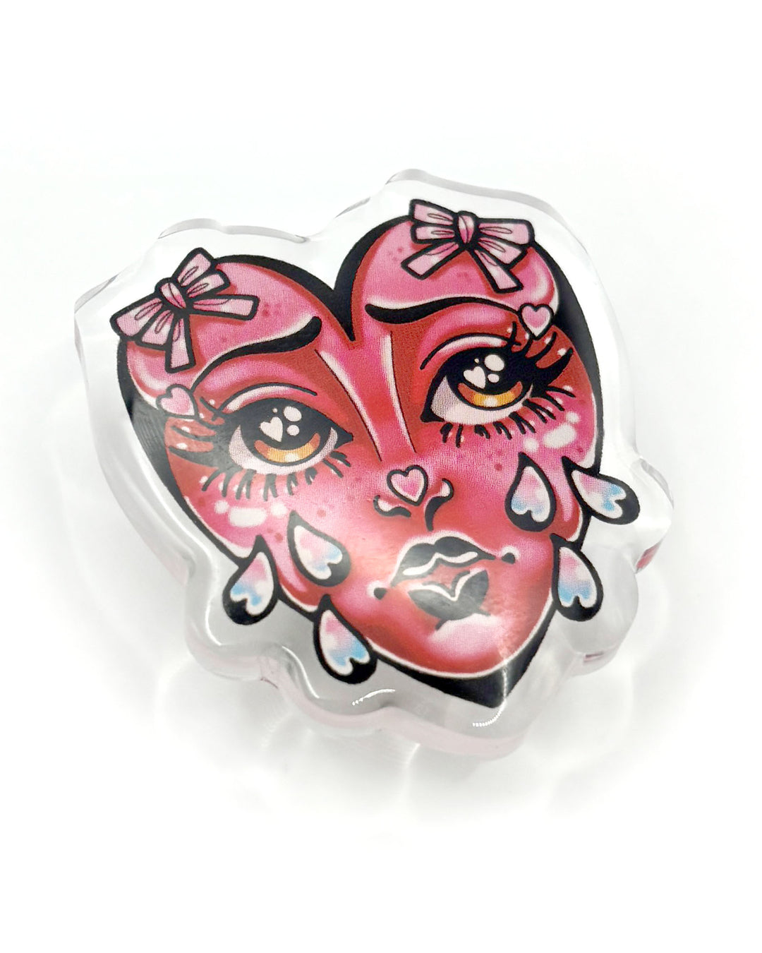 Literally Crying Heart Pin