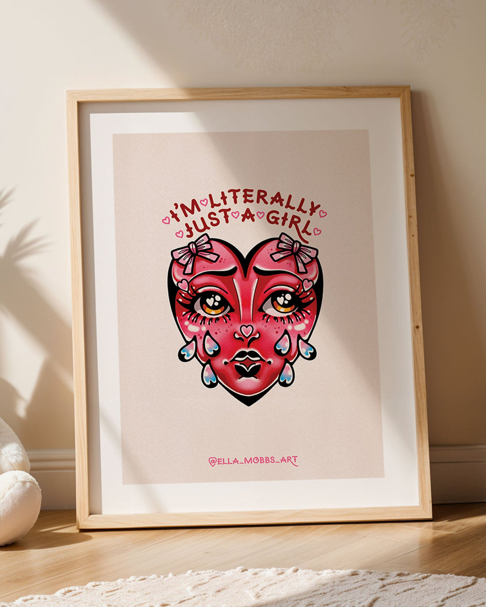 Literally Crying Heart Print - Ella Mobbs