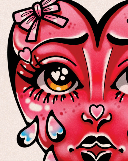 Literally Crying Heart Print - Ella Mobbs