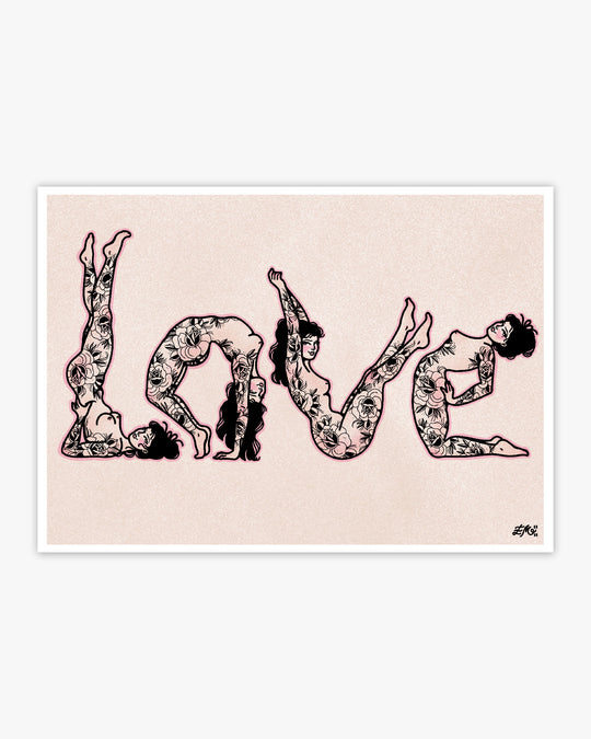 Love Acro Yoga Ladies Print
