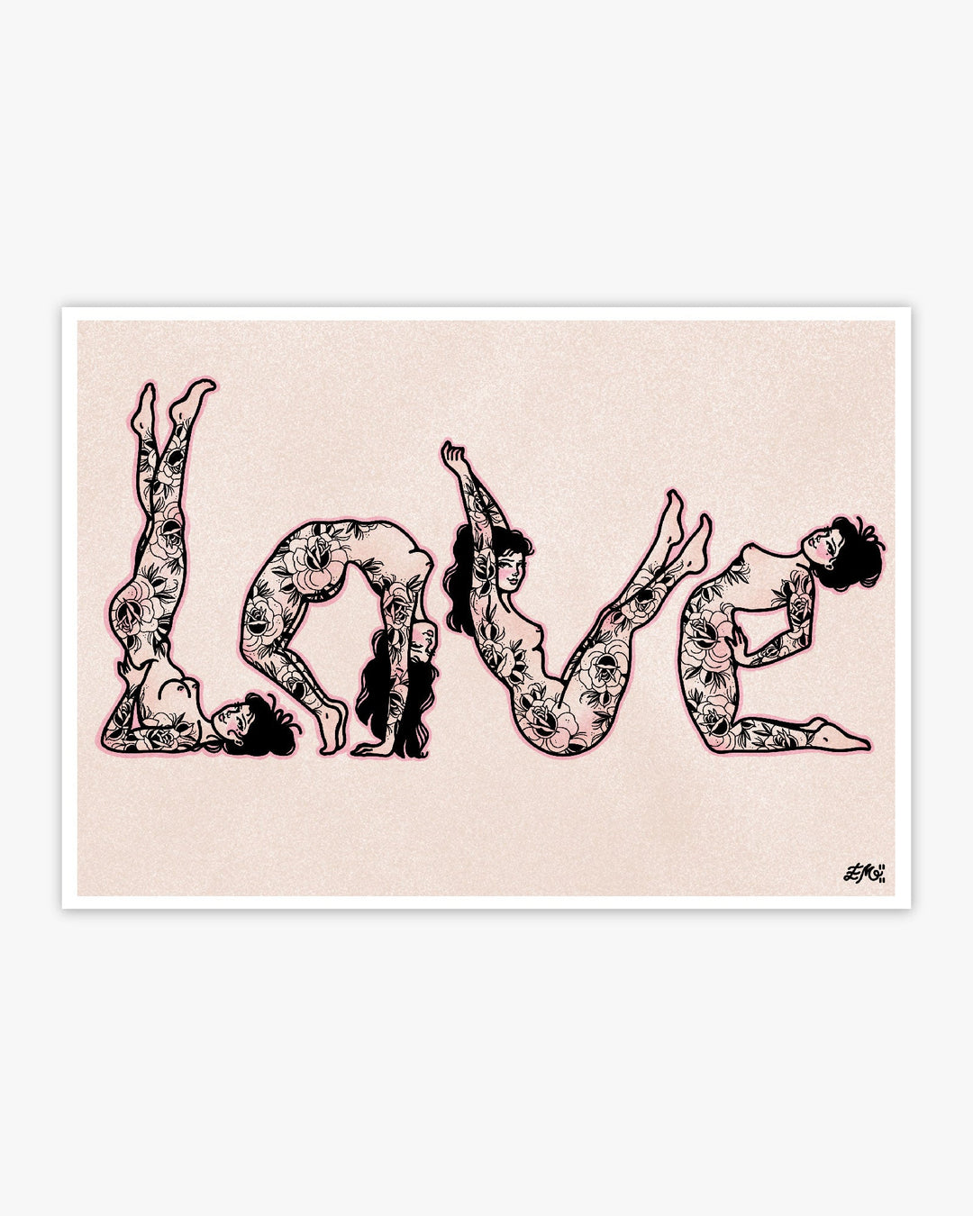 Love Acro Yoga Ladies Print - Ella Mobbs