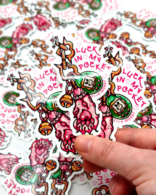 Lucky Paw Sticker - Ella Mobbs