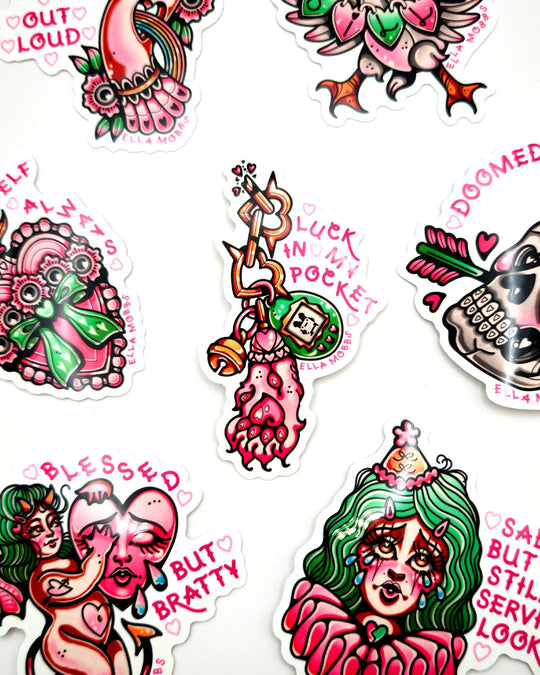 Lucky Paw Sticker - Ella Mobbs