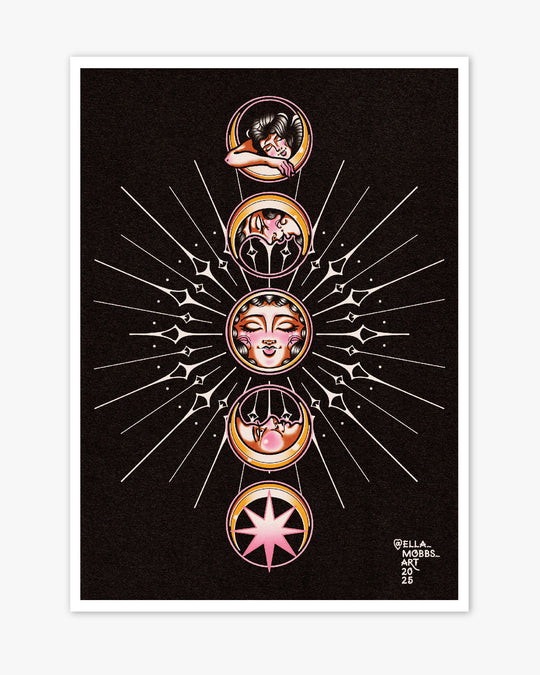 Lunar Moon Phases Print