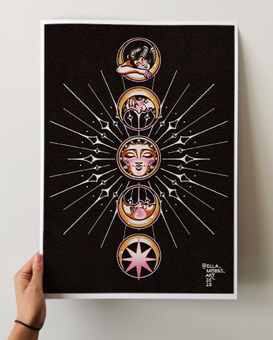 Lunar Moon Phases Print