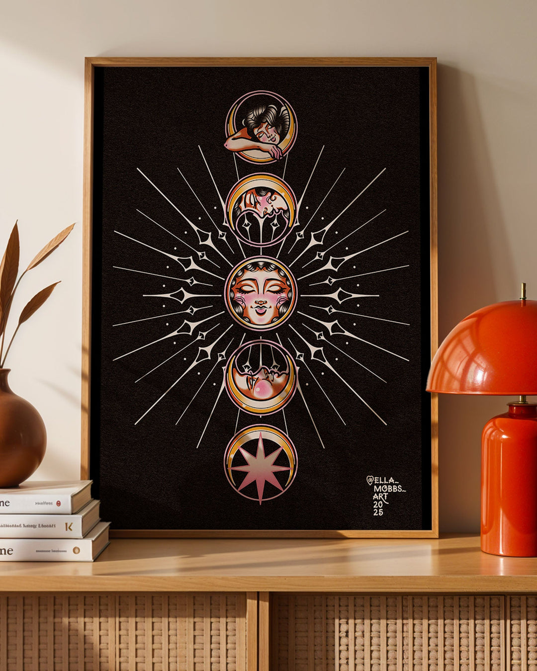 Lunar Moon Phases Print - Ella Mobbs