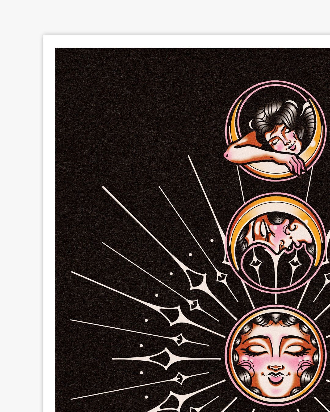 Lunar Moon Phases Print - Ella Mobbs