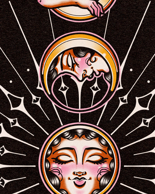 Lunar Moon Phases Print - Ella Mobbs