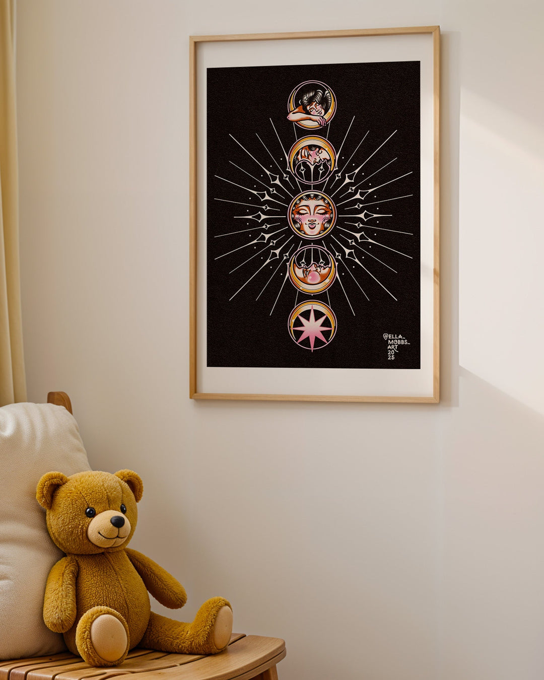 Lunar Moon Phases Print - Ella Mobbs