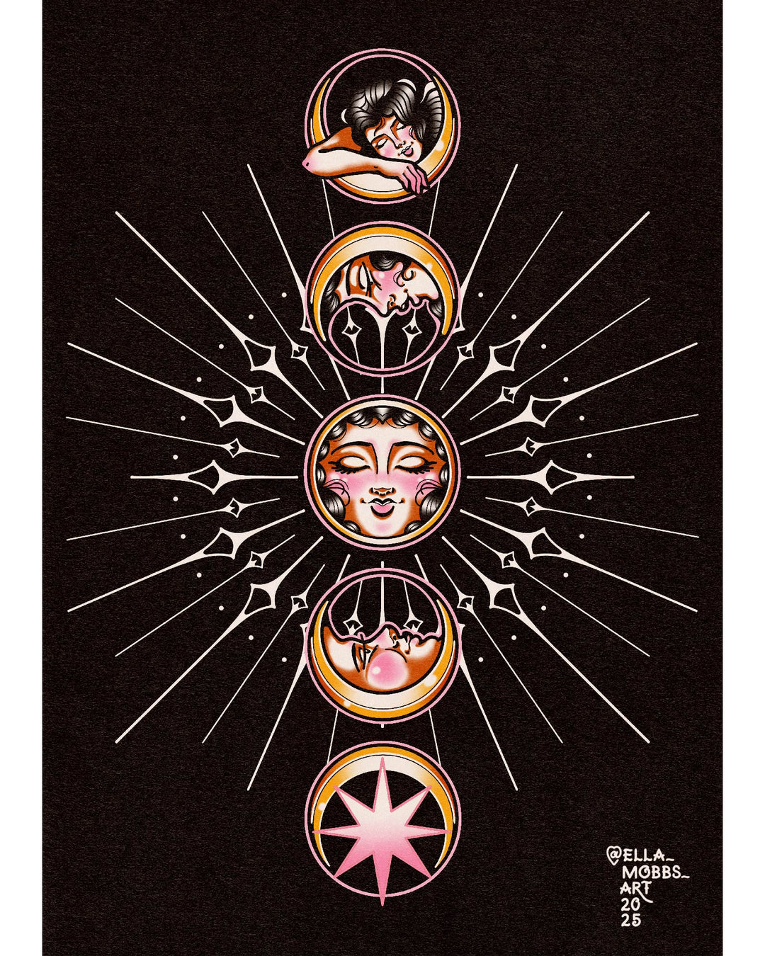 Lunar Moon Phases Print - EllaMobbs