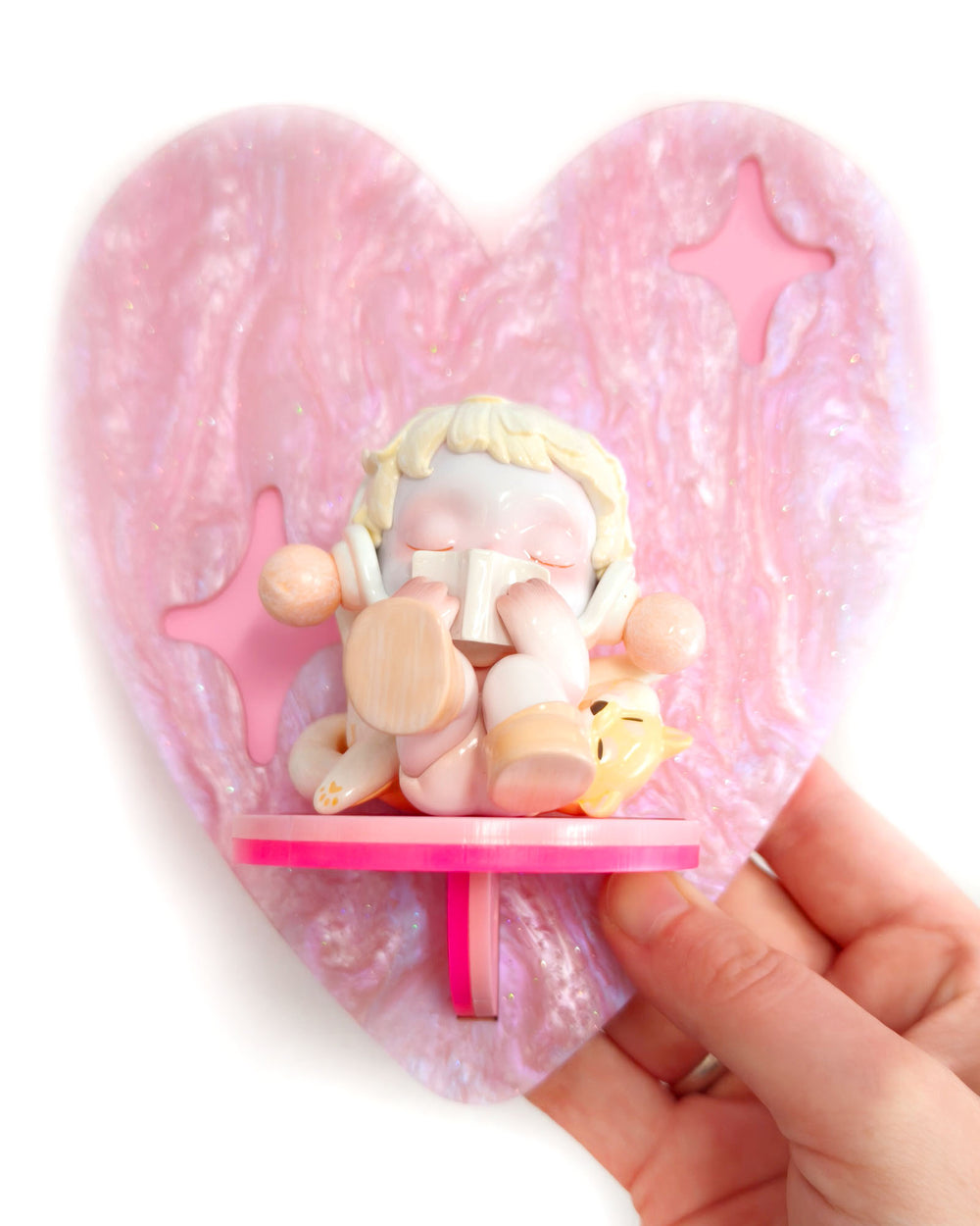 Heart Shelf (Marble Pink)