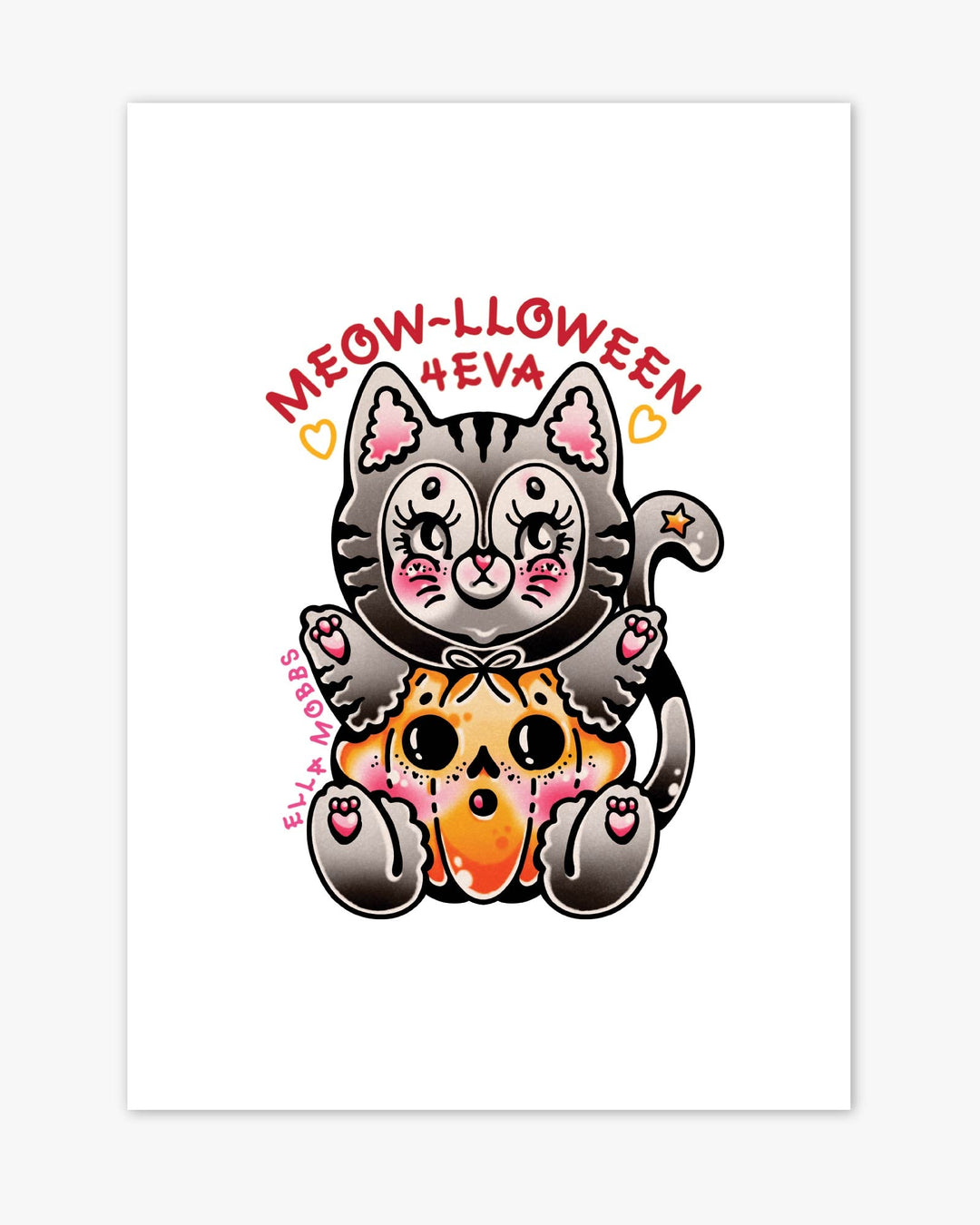Meow - Lloween 4Eva Print - Ella Mobbs