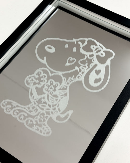 Snoopy Engraved Mirror