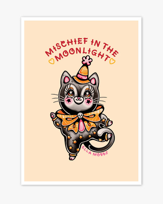 Mischief Cat Print