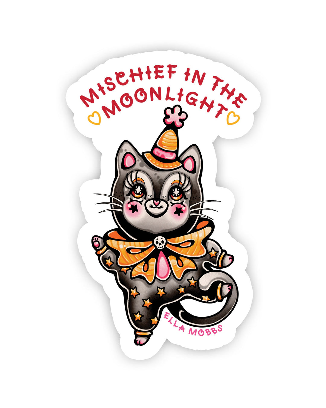 Mischief Cat Sticker - Ella Mobbs