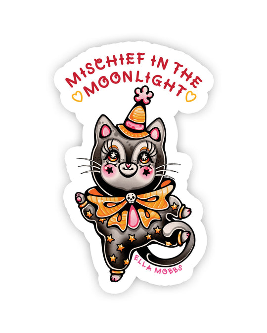 Mischief Cat Sticker - Ella Mobbs