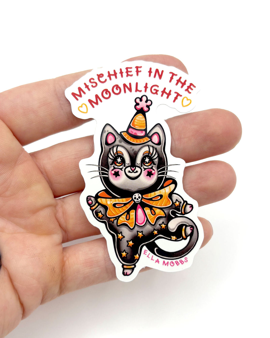 Mischief Cat Sticker - Ella Mobbs