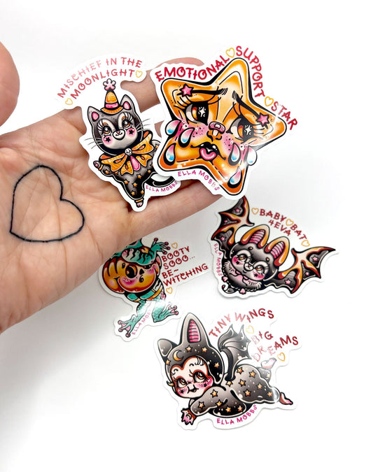 Mischief Cat Sticker - Ella Mobbs