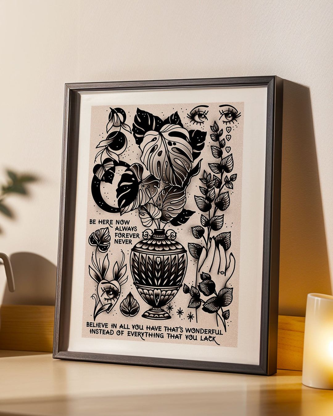 Monstera Vase Print - Ella Mobbs