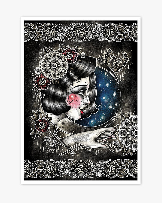 Moon Lady Night Print - Ella Mobbs