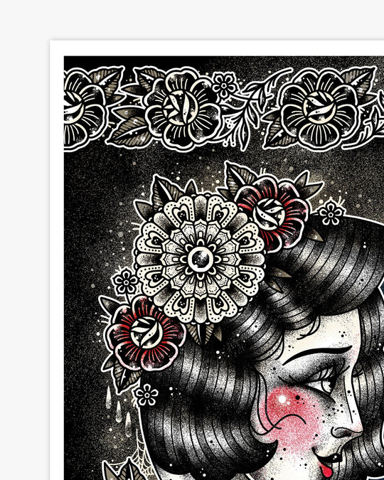 Moon Lady Night Print - Ella Mobbs