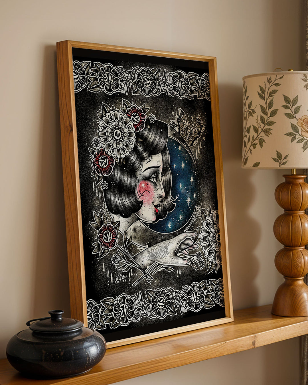 Moon Lady Night Print - Ella Mobbs