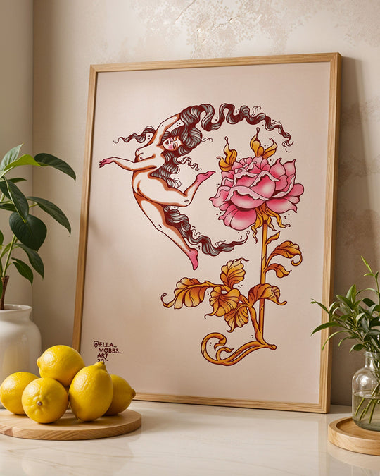 Moon Lady Print - Ella Mobbs