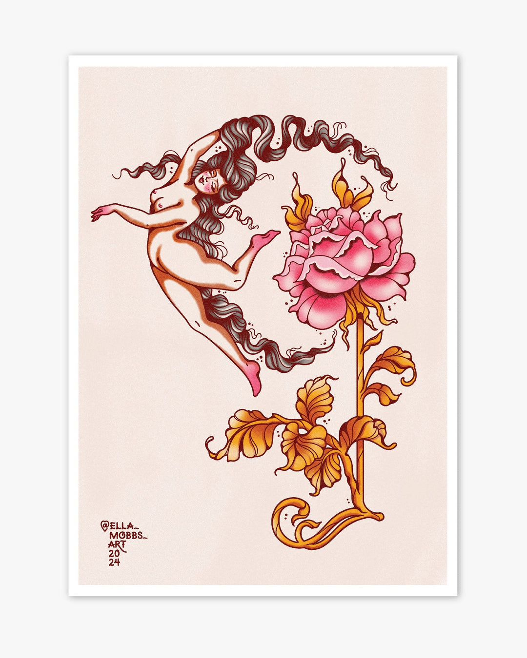 Moon Lady Print - Ella Mobbs