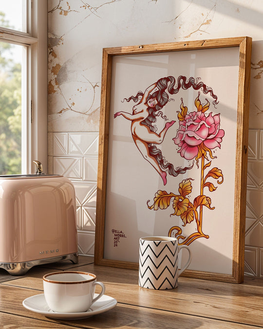 Moon Lady Print - Ella Mobbs