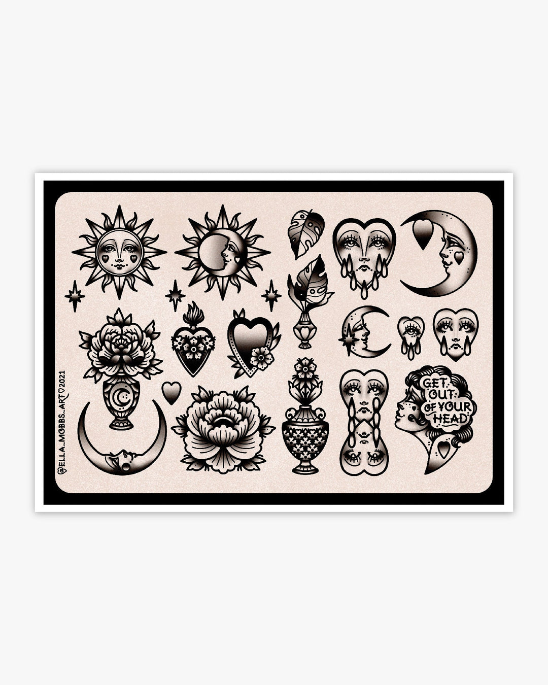 Moons and Minds Flash Print - Ella Mobbs