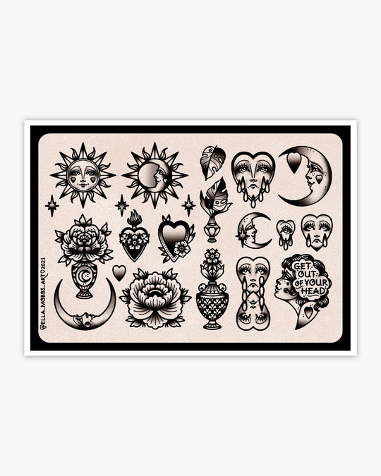 Moons and Minds Flash Print - Ella Mobbs