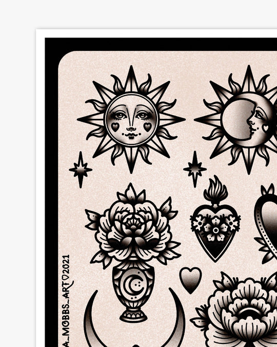 Moons and Minds Flash Print - Ella Mobbs