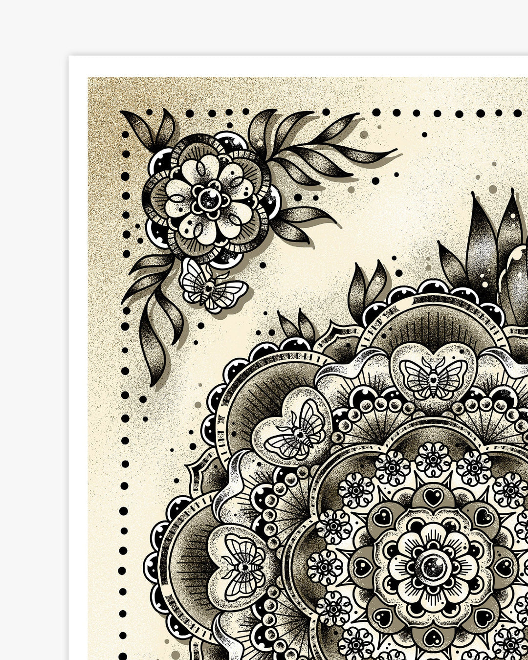 Moth Mandala Print - Ella Mobbs