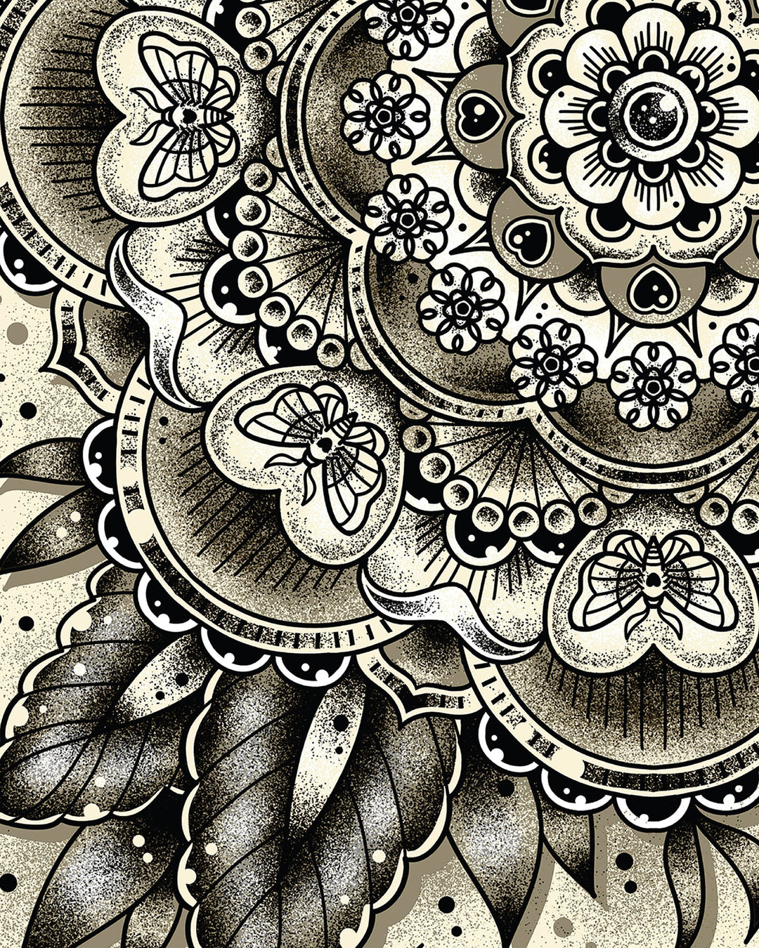 Moth Mandala Print - Ella Mobbs