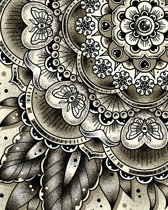 Moth Mandala Print - Ella Mobbs
