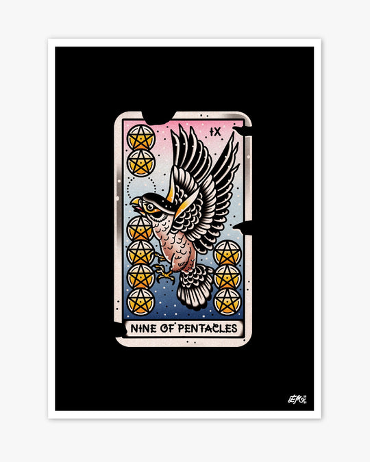 Nine of Pentacles Print - Ella Mobbs
