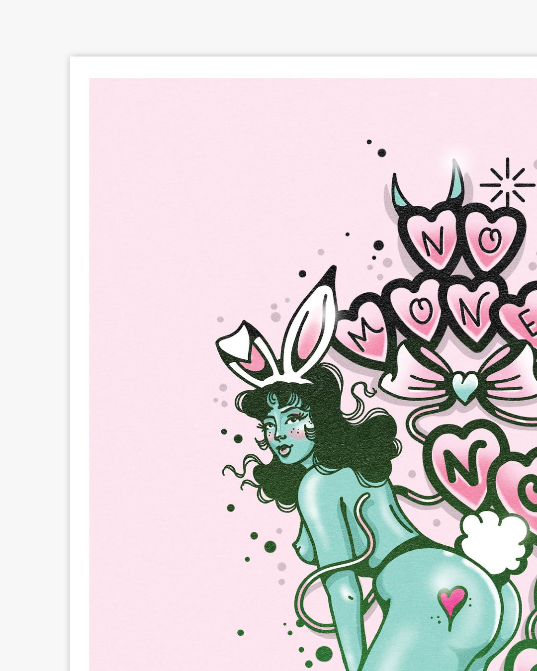 No Money No Honey Pin Up Print - Ella Mobbs