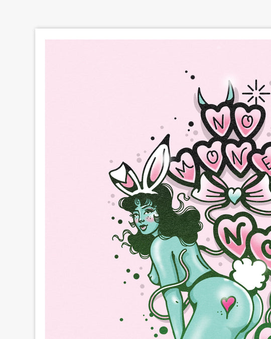 No Money No Honey Pin Up Print - Ella Mobbs