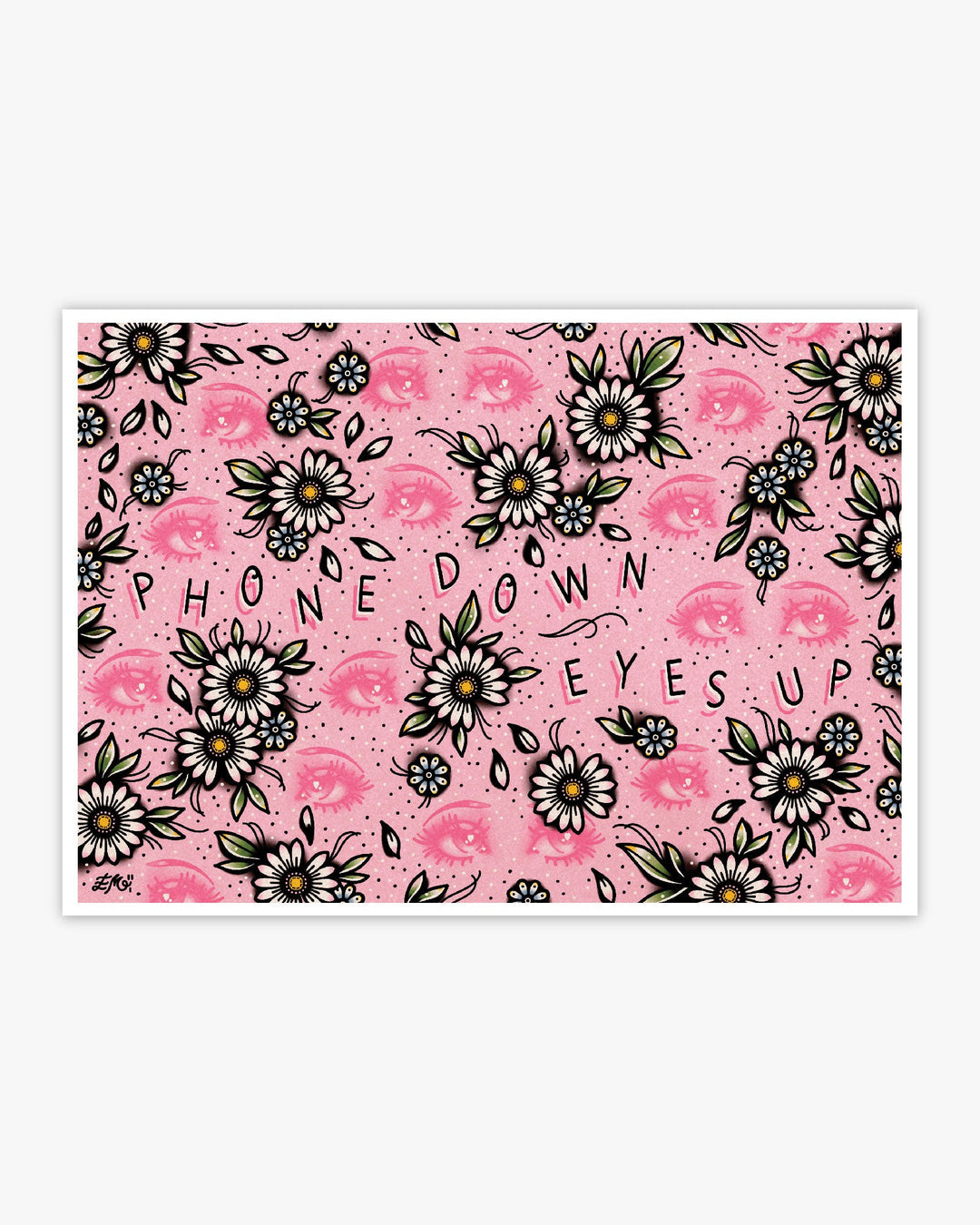 No Phone Daisies Print - Ella Mobbs
