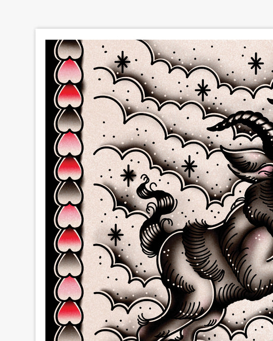 No Regrets Goat Print