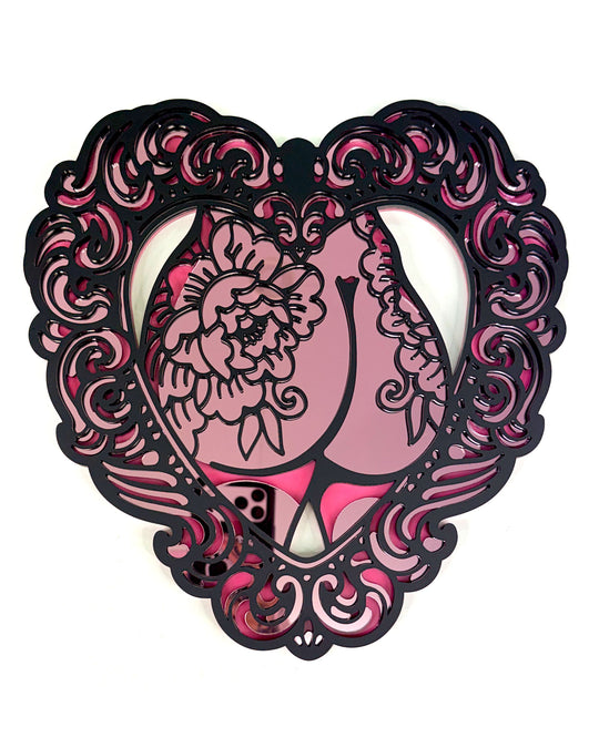 Heart Booty 30cm/11.8" (Pink)